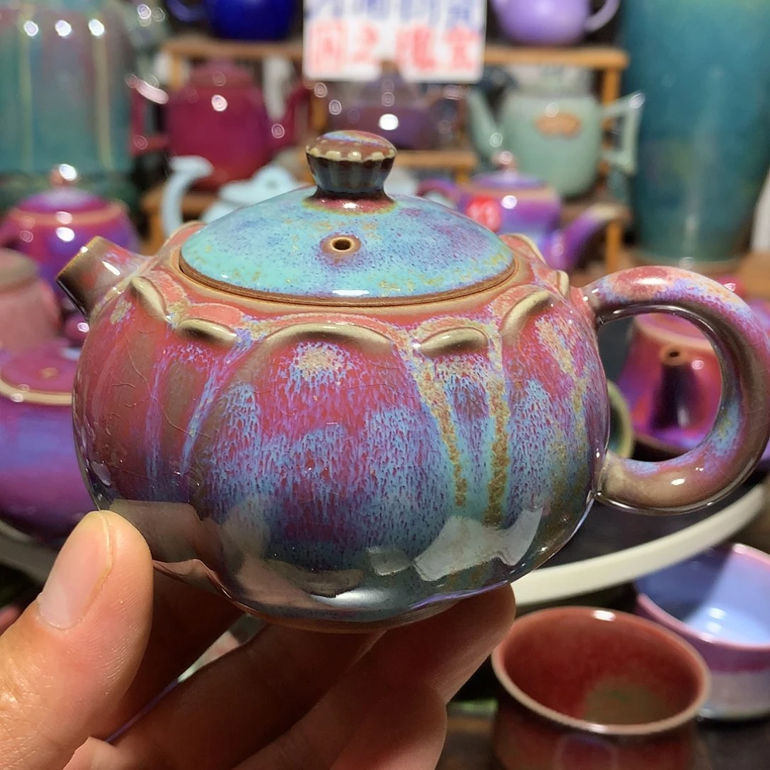 杯小*纯手工炉钧釉钧瓷壶