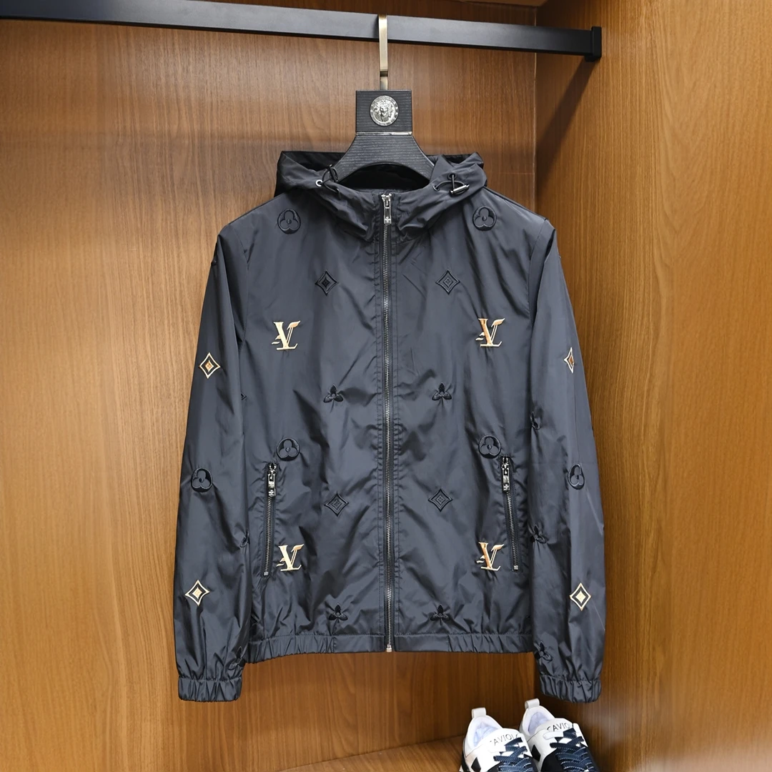 HAMOLENA秋季新款刺绣夹克男装潮牌修身休闲个性青年防风连帽外套