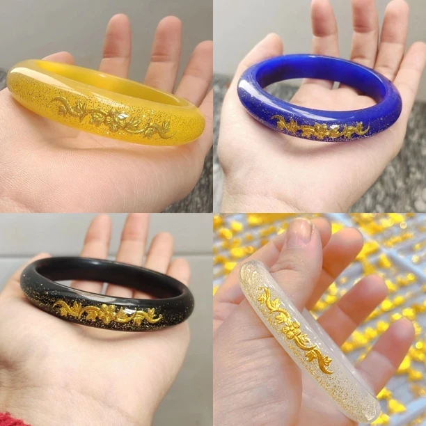 非金属仿水晶项链 猫眼石富贵石玉手镯蓝绿白粉橘红经典款式