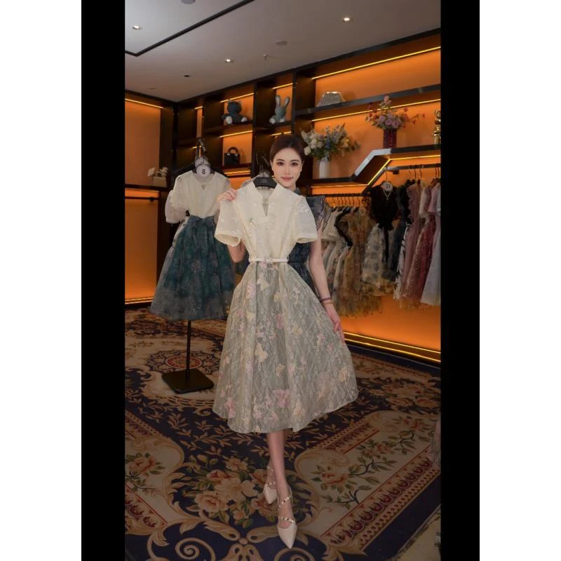 【G】夏季优雅百搭时尚显瘦气质连衣裙 GS-57107