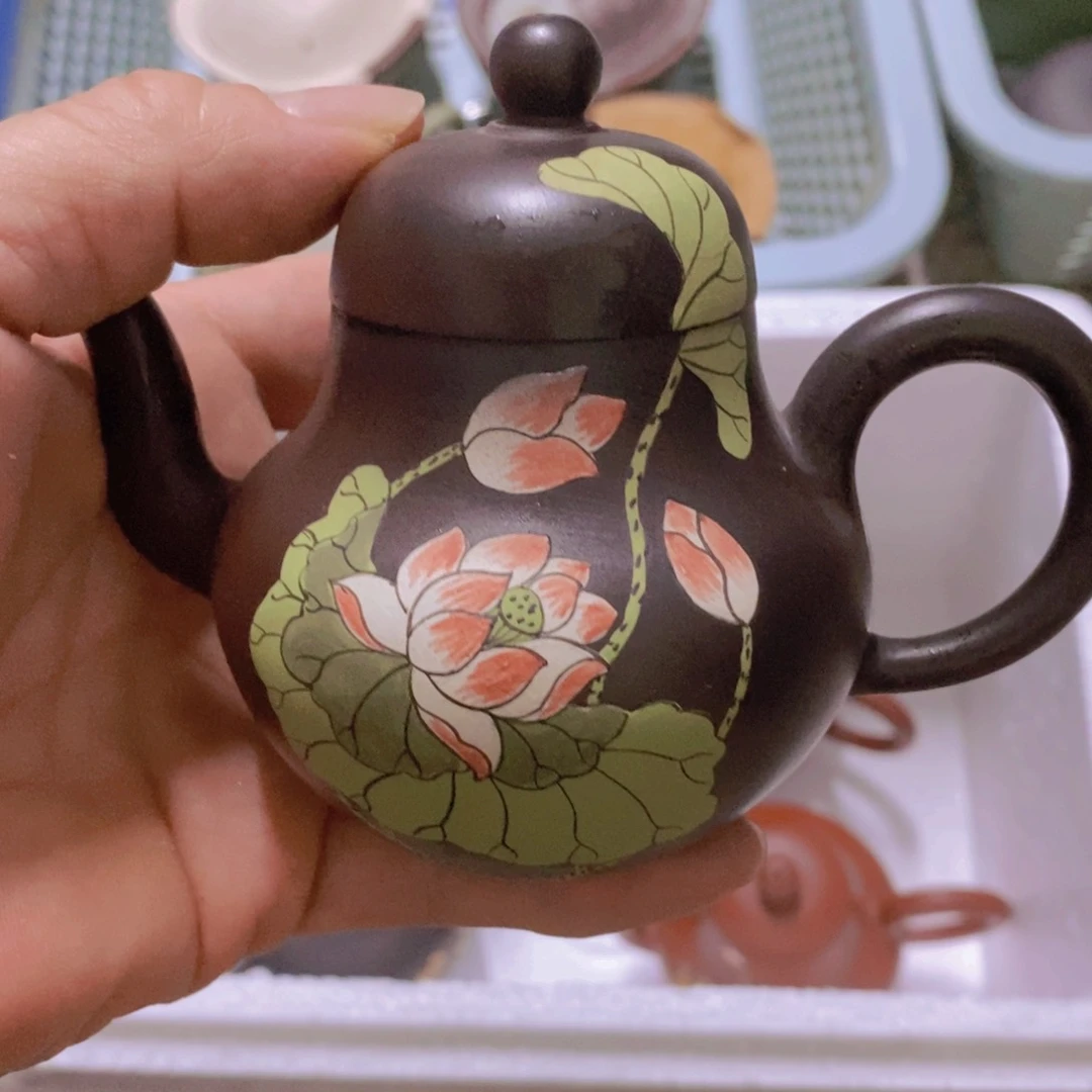 茶杯绿泥紫砂紫砂