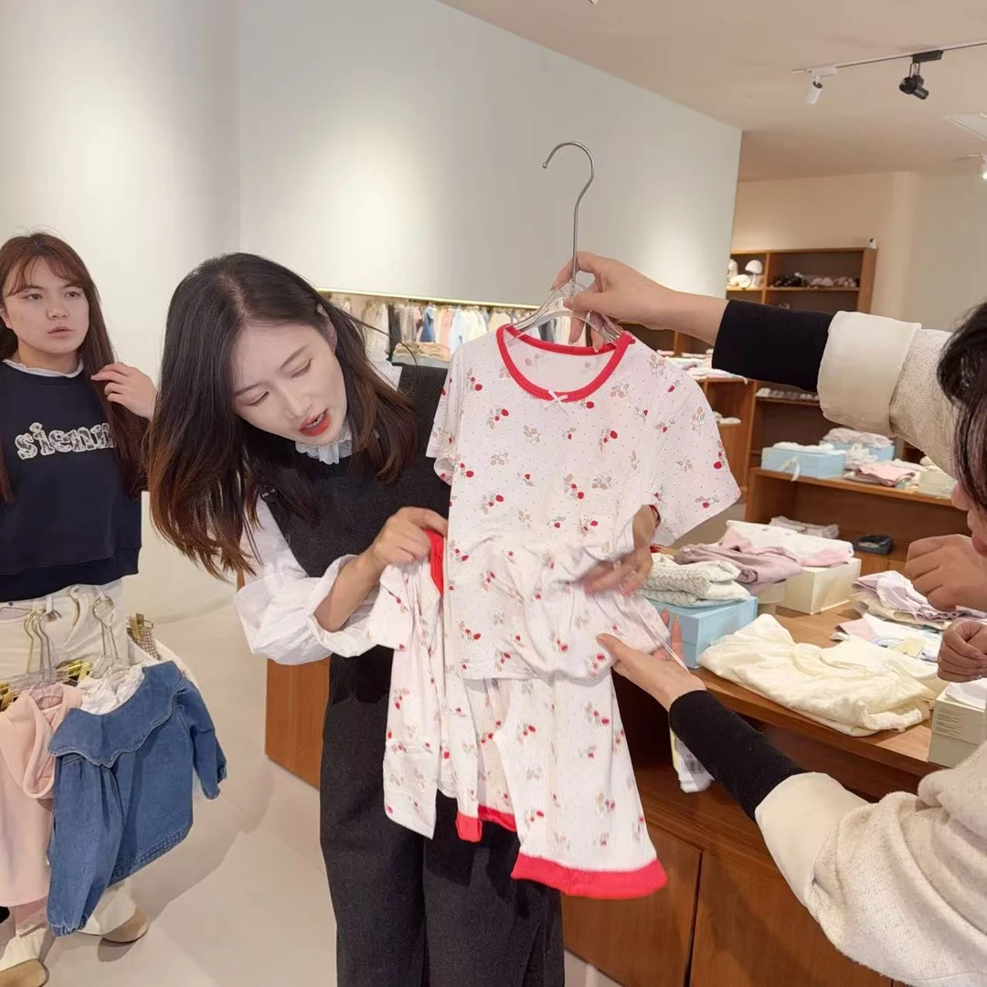 【云朵小葵】女童洋气休闲家居服套装023049