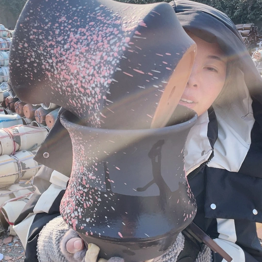 红陶王嫂花盆0113-喇叭口来了