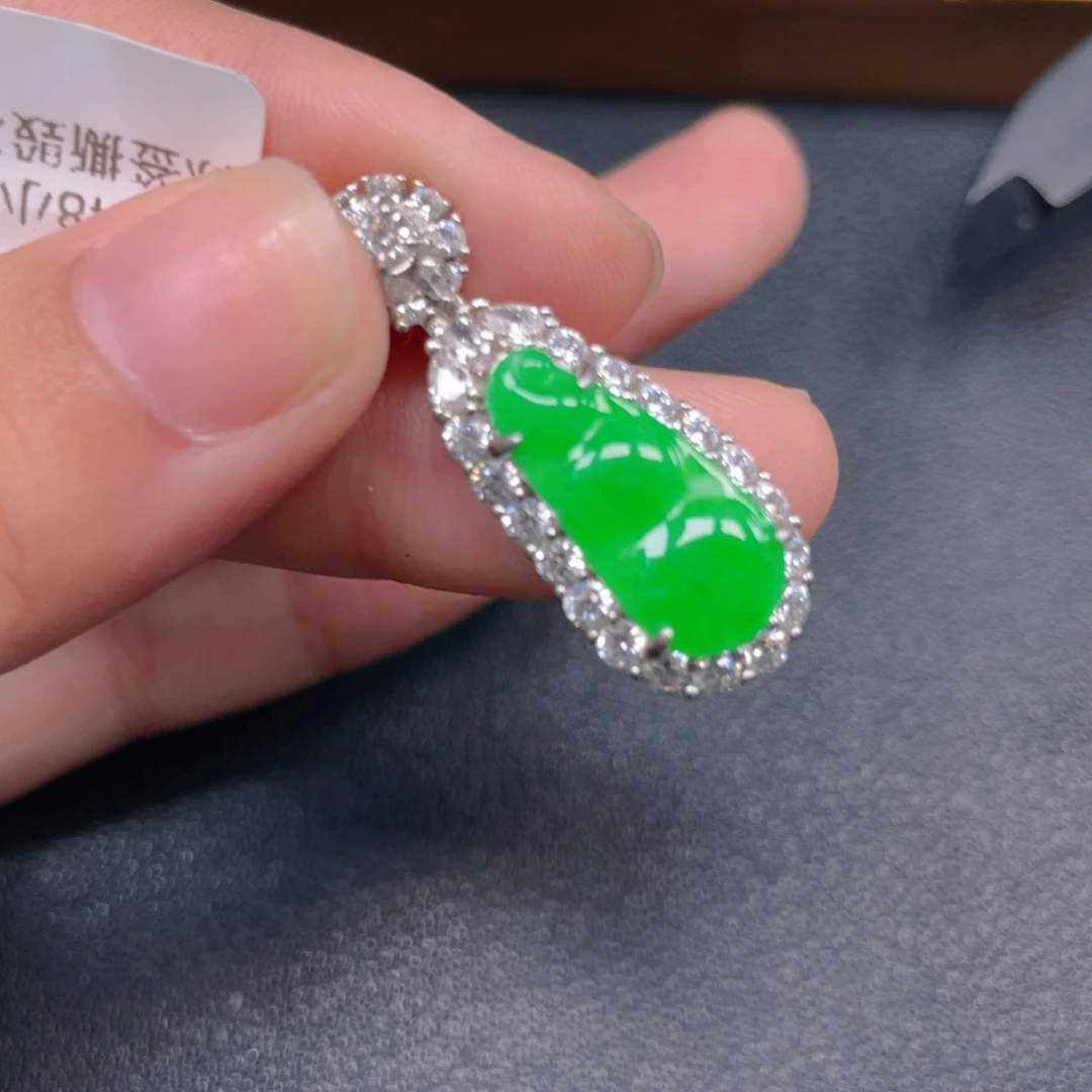 翡翠银S925镶嵌吊坠(不含链)b n n