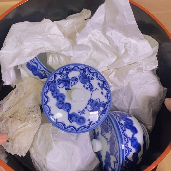 家用精美盖碗五客