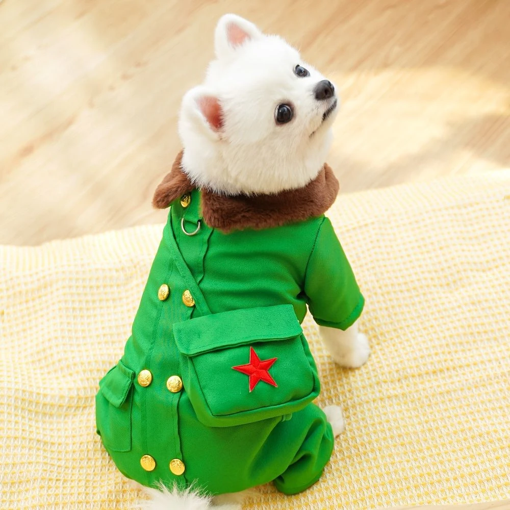 乌市发货新疆包邮狗狗衣服宠物服装中型犬猫咪可牵引秋冬保暖东北