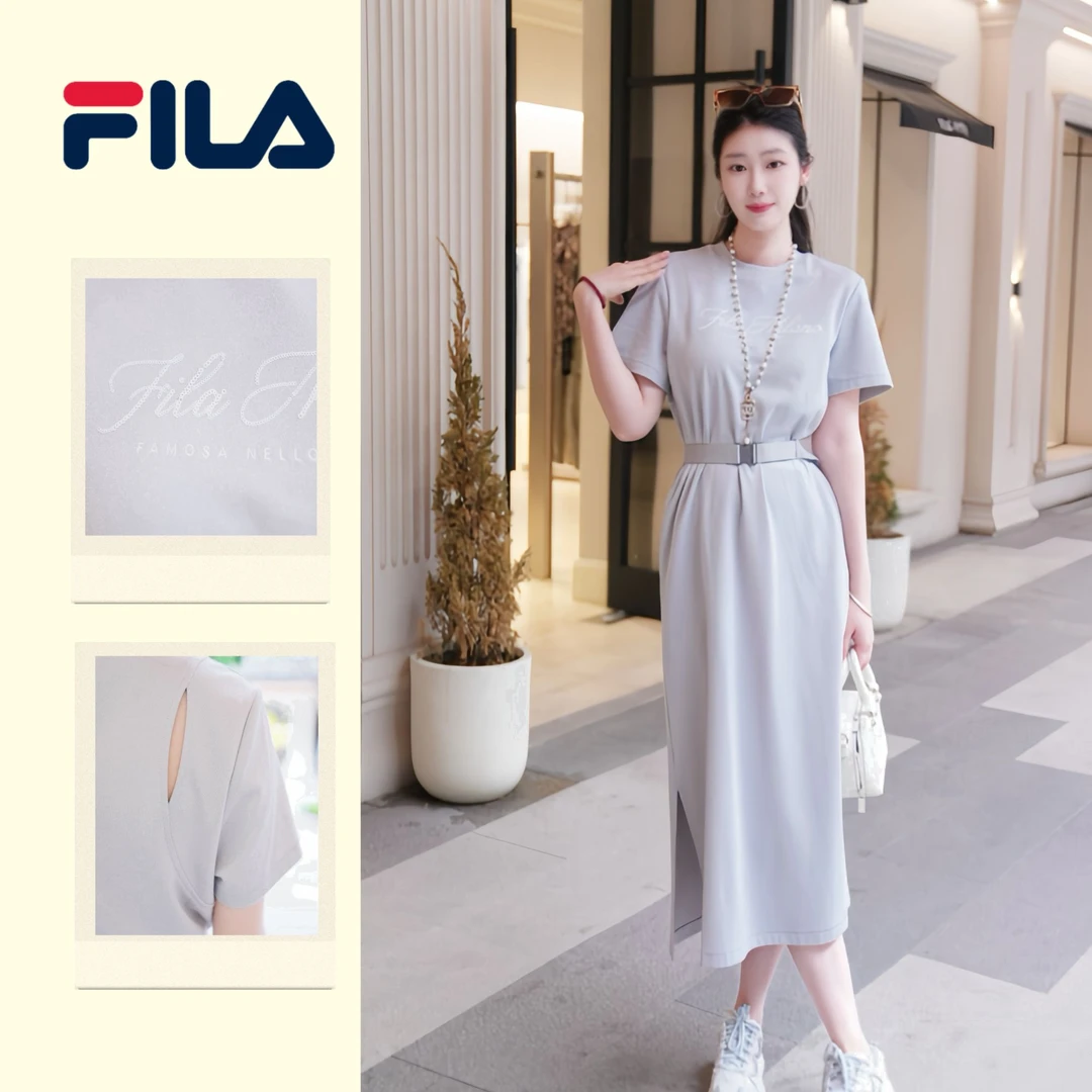 Fila/斐乐【米兰系列】2025年夏季新款女士户外连衣裙F11W535306F
