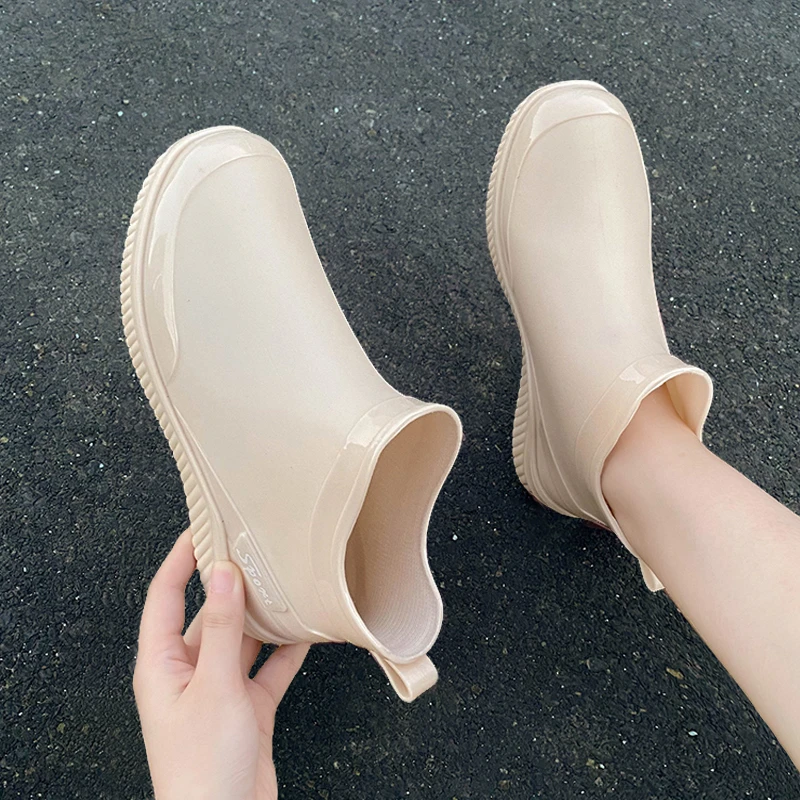 雨鞋女款防水防滑雨天外穿短筒水鞋成人赶海雨靴时尚徒步胶鞋低帮