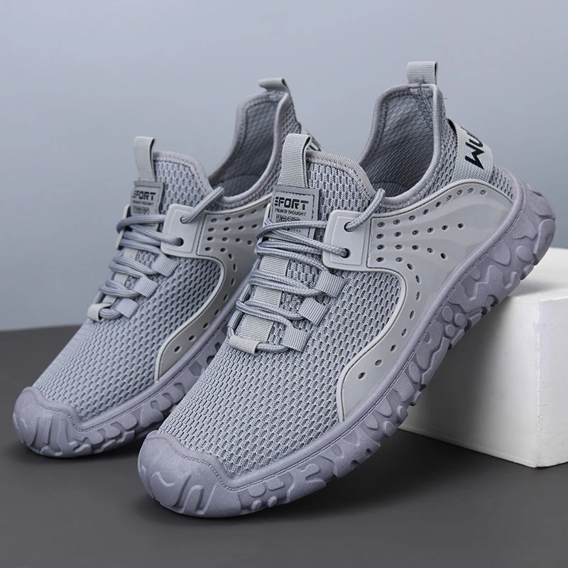 男鞋2025春夏新款飞织鞋网面镂空透气百搭男士休闲防滑轻便男鞋