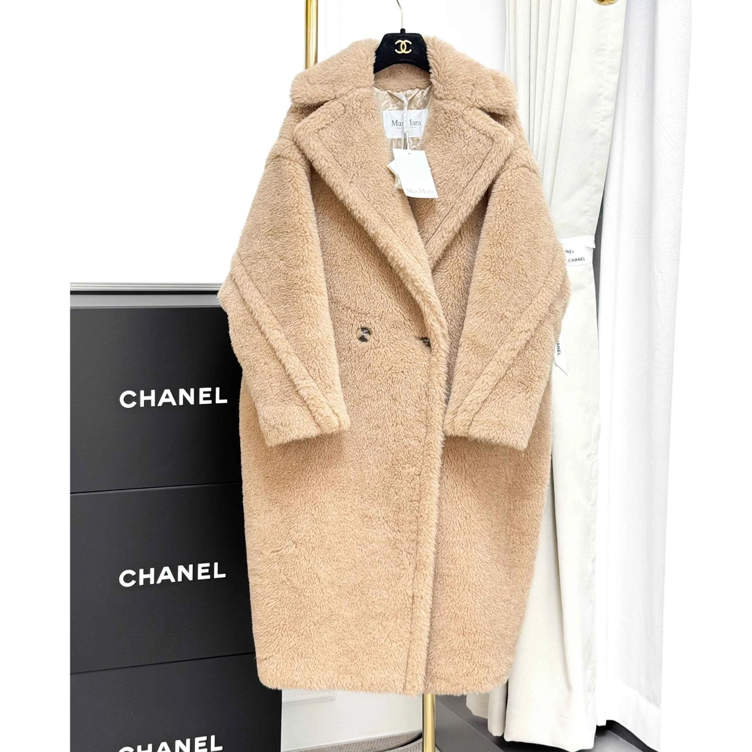 99新 MaxMara XS码/155泰迪沙色大衣