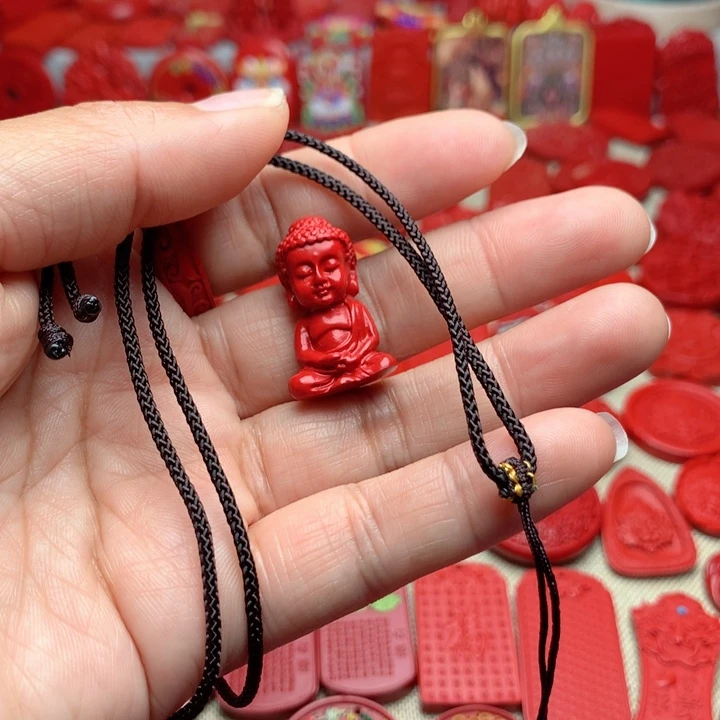 天然辰砂工艺品朱砂吊坠