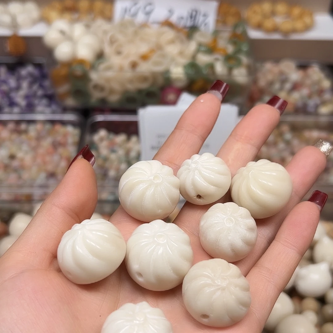 手串菩提根/象牙果瑕疵白包子10颗有裂
