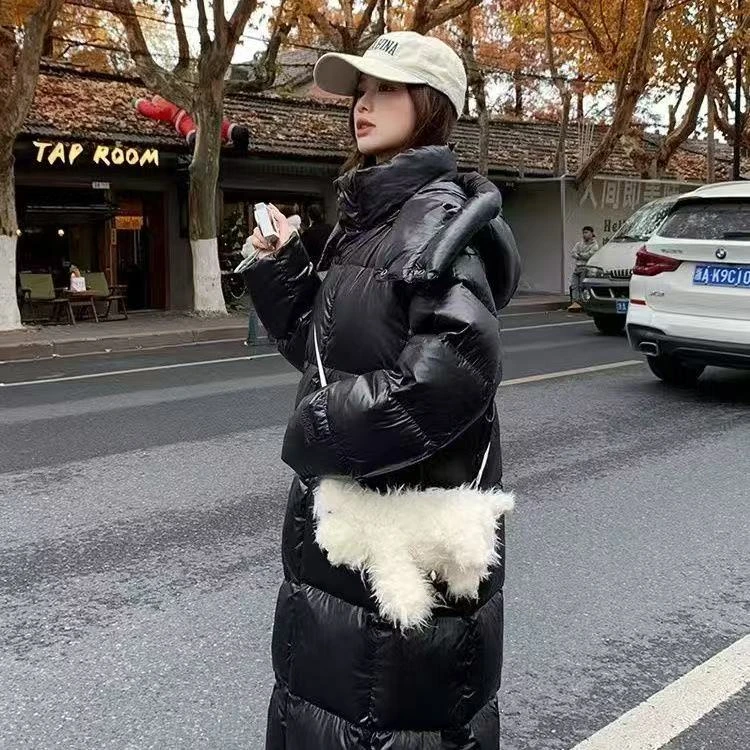 【恐怖如斯充绒量400g】男女同款2025冬季长款羽绒服超厚保暖时尚