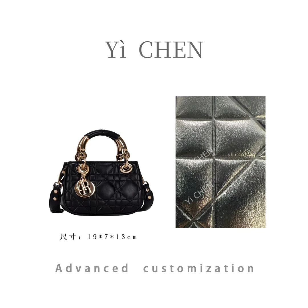 【Yì CHEN】GQ-2544-黑色 金百搭 时尚女士新款手提单肩斜挎包轻奢