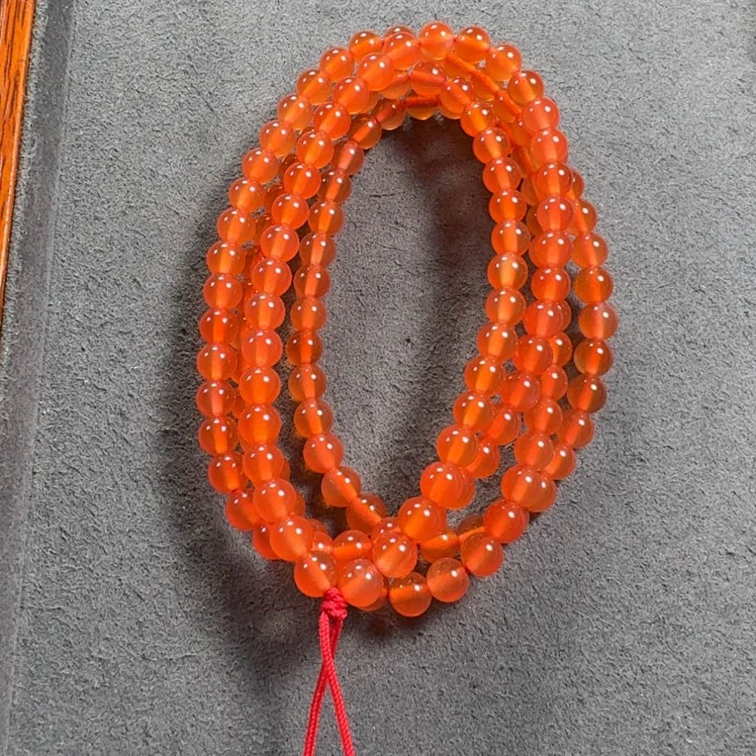 南红玛瑙未镶嵌冰红多圈