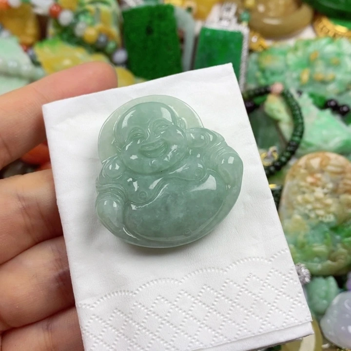 翡翠未镶嵌吊坠(赠链)