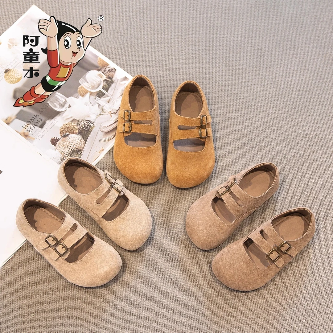 atongmu/阿童木女童勃肯鞋2025春秋新款小皮鞋儿童公主鞋软底鞋子
