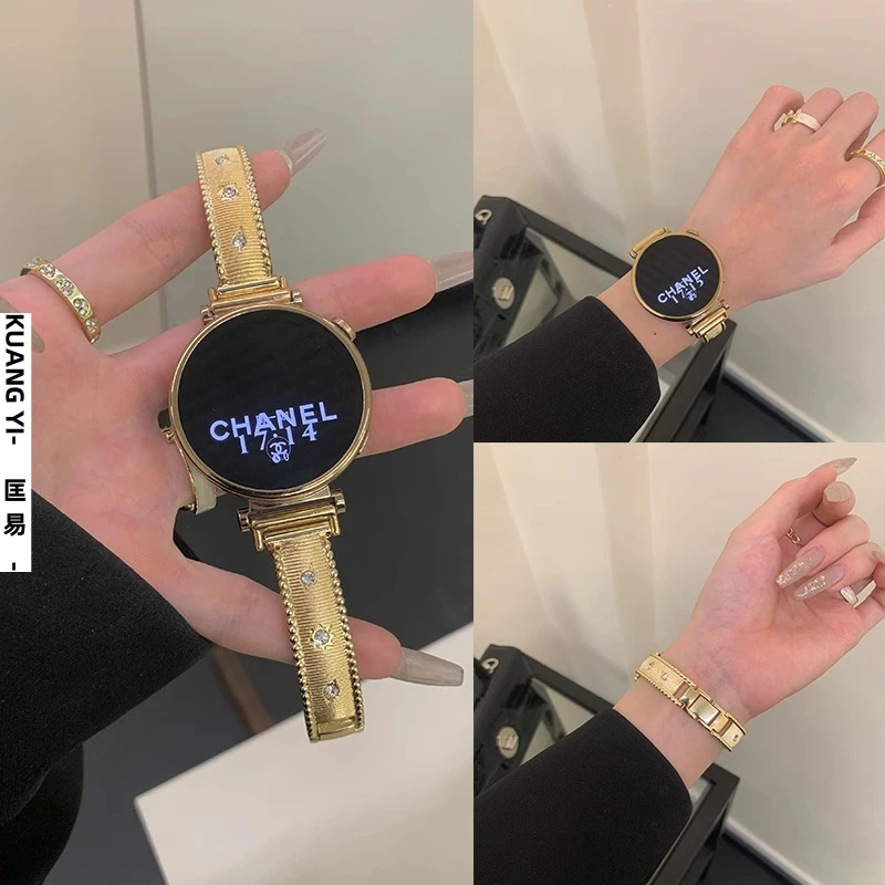 适用华为手表gt5表带gt4金属链手镯镶钻gt3女款watch4pro高级腕带