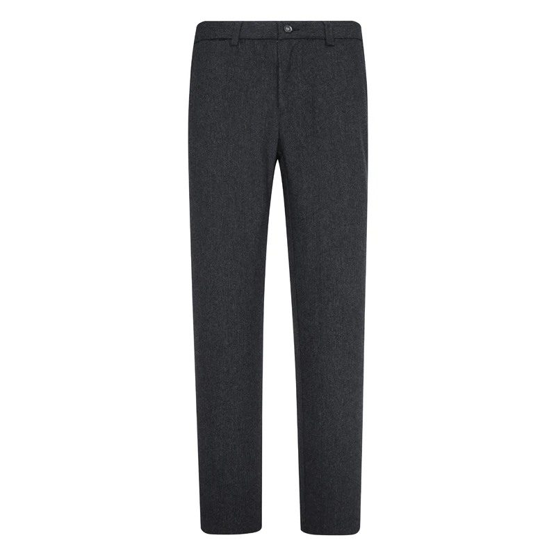 AB1051邦纳春秋厚度男式休闲裤 中腰修身商务休闲长裤 深灰色