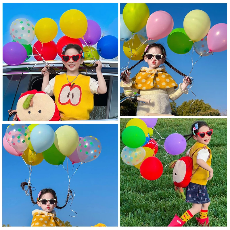 网红小红书同款多巴胺乳胶气球加厚彩色公园草坪野餐气球布置场景