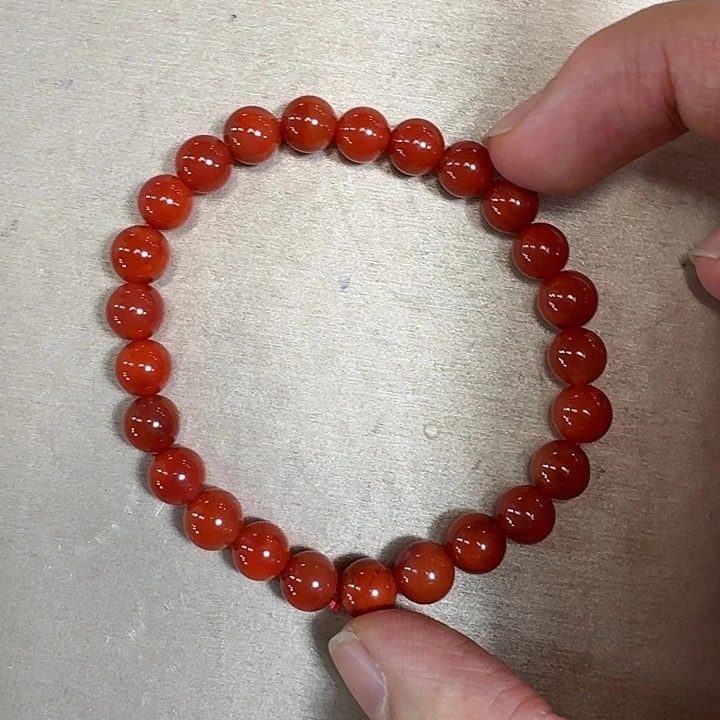 南红玛瑙未镶嵌手链手串原矿南红高品质瓦西双色7加