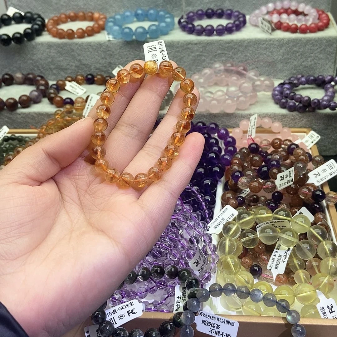 水晶手链未镶嵌王*瓜暴力黄水晶8