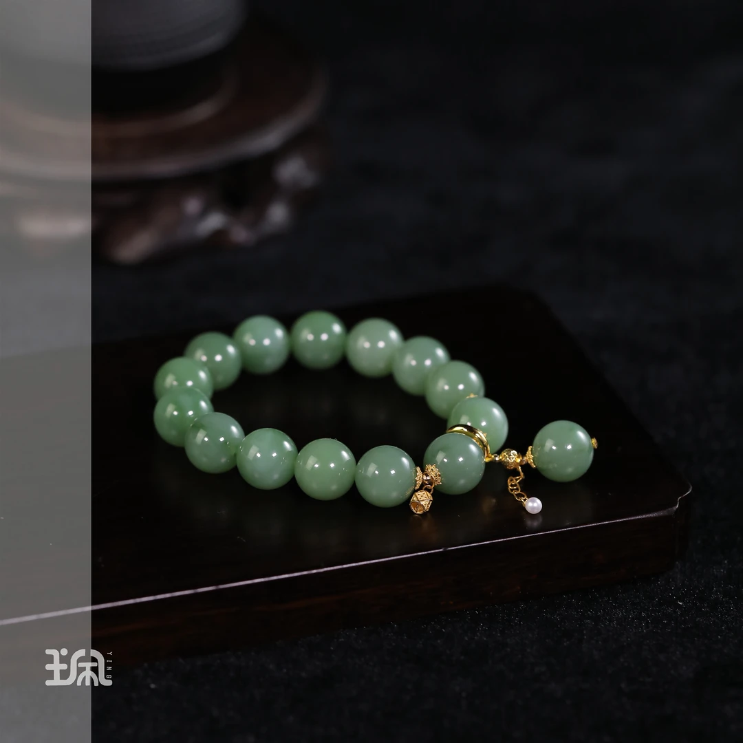 碧鸳|和田玉*手串*18K金镶嵌YNC25051801多样性发其一（Y）