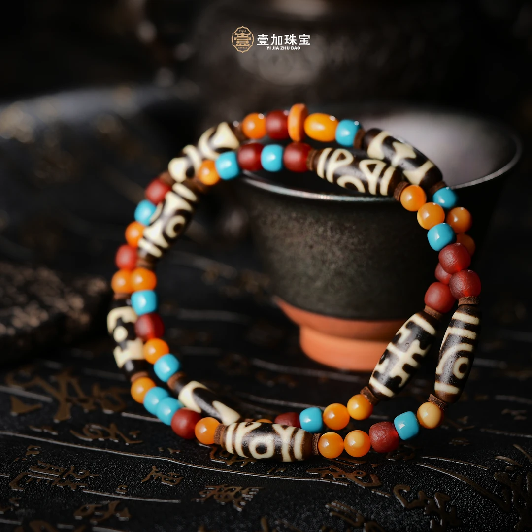 壹加林妹妹 | 玛瑙老料古珠AB款多宝多圈多样性发其一