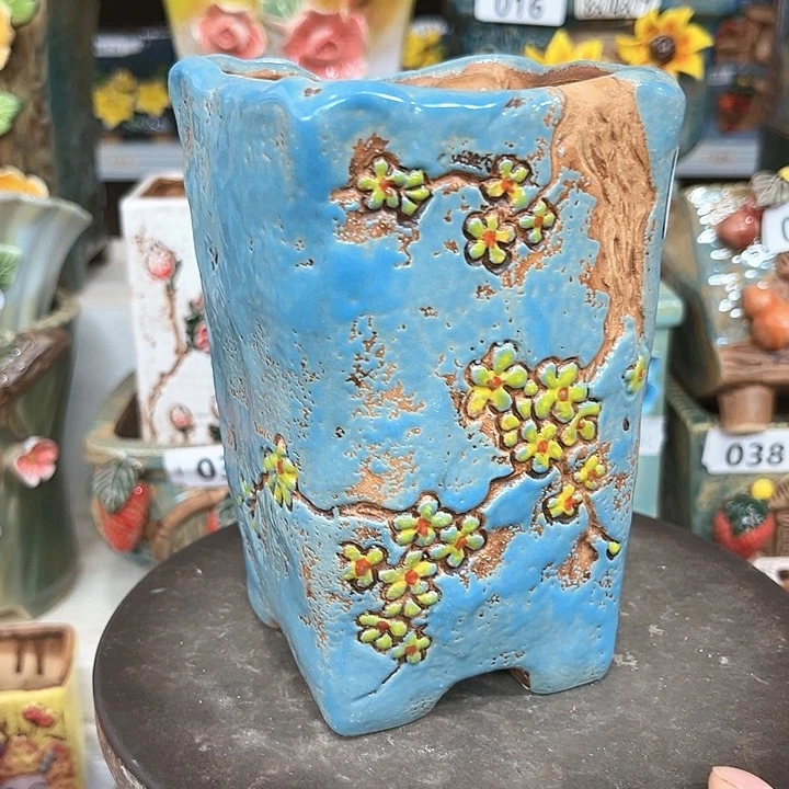 紫砂花盆粗陶材质多肉花盆
