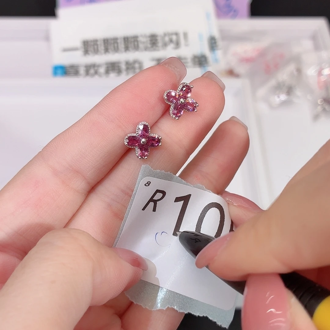 珠宝半成品银S925镶嵌石榴石