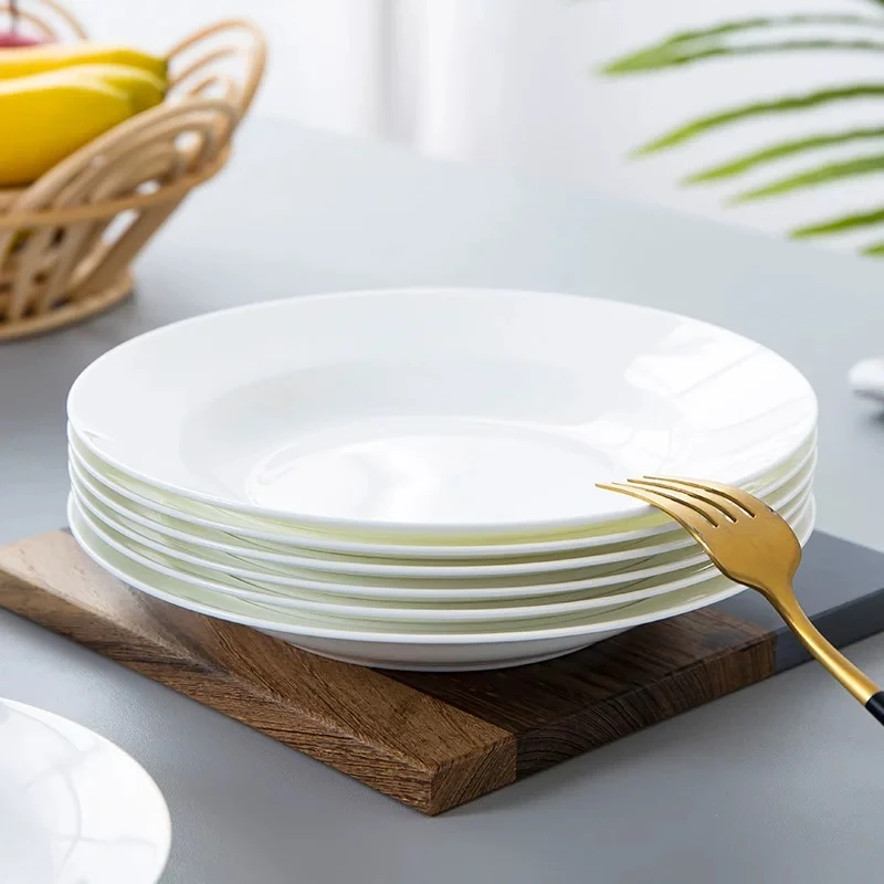 【8英寸汤盘】景德镇高温骨瓷家用釉下彩炒菜盘网红款