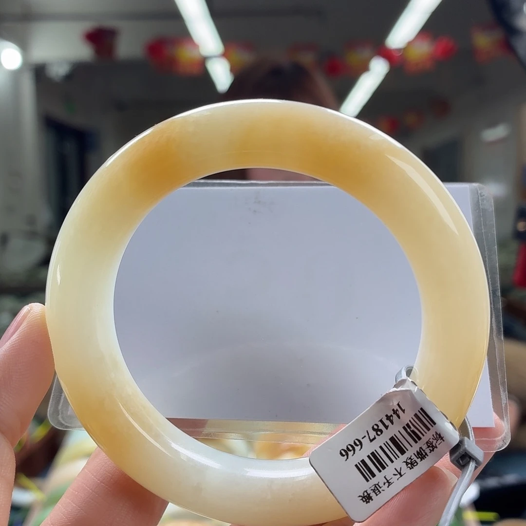 百***合和田玉未镶嵌手镯圈口58/59