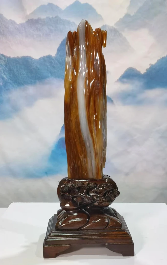 家居摆件 缅甸树化玉 24