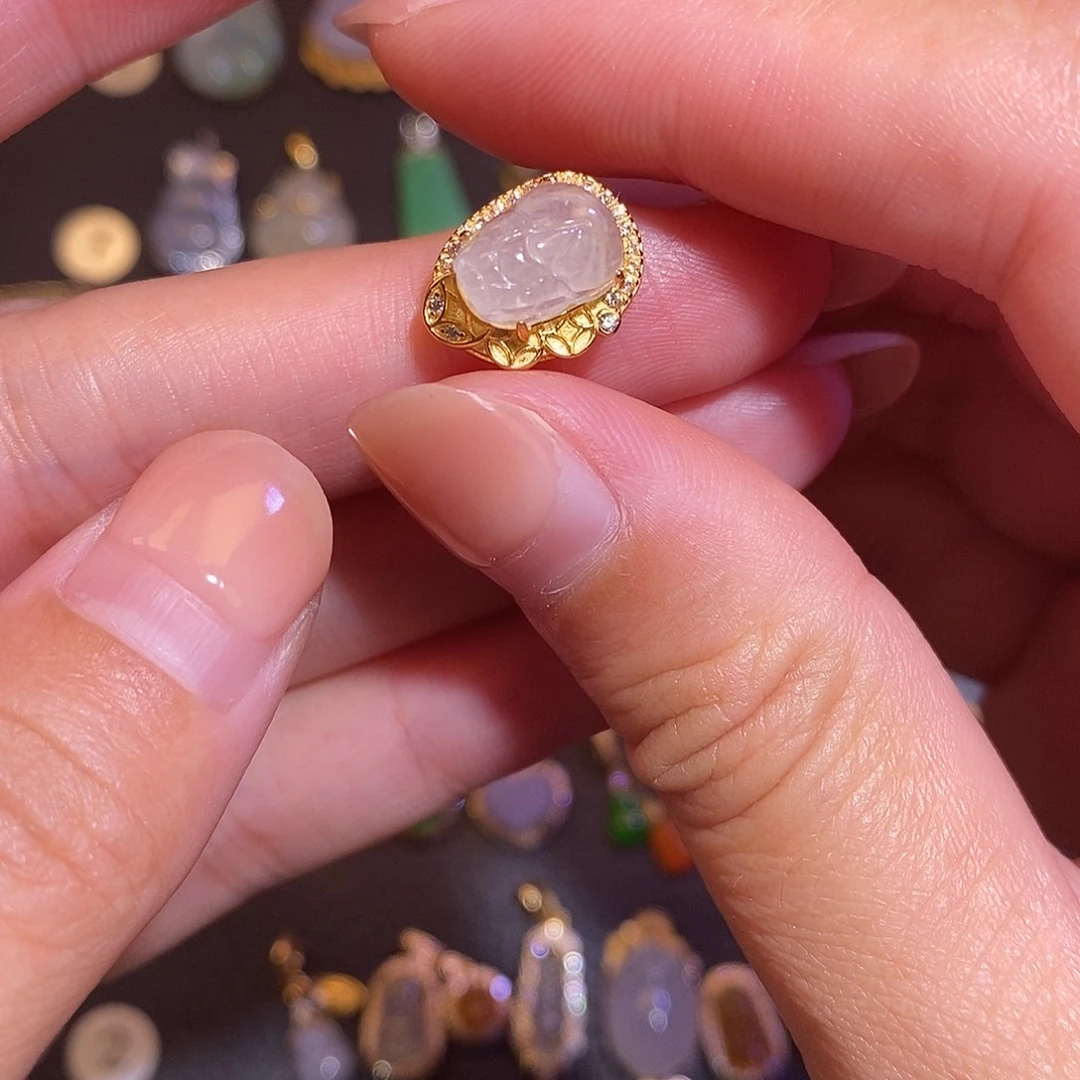 翡翠银S925镶嵌项链