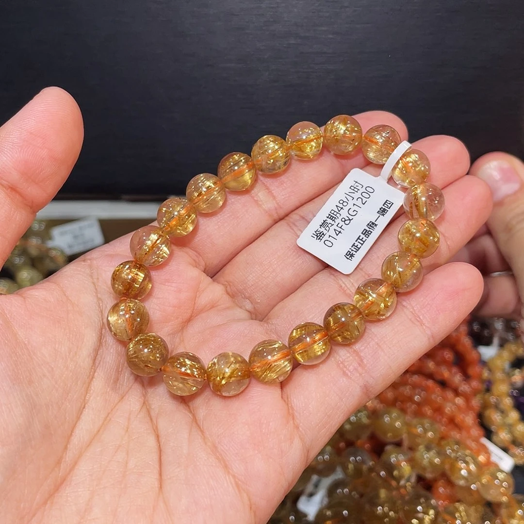 发晶手链未镶嵌钛晶9.2mm