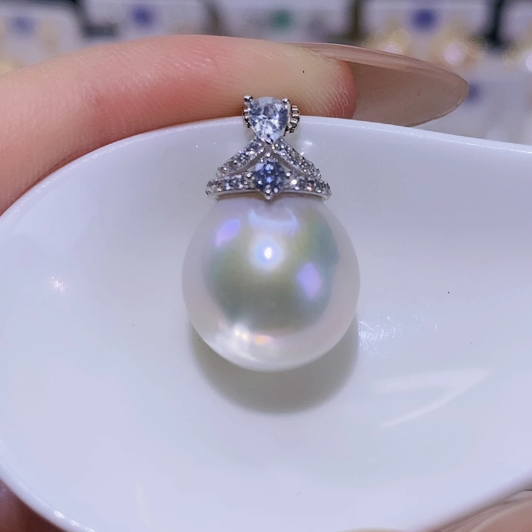 淡水珍珠颈饰银S925镶嵌