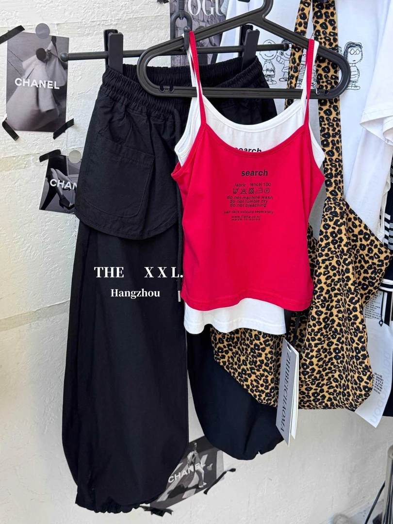 吊带两件套女童背心