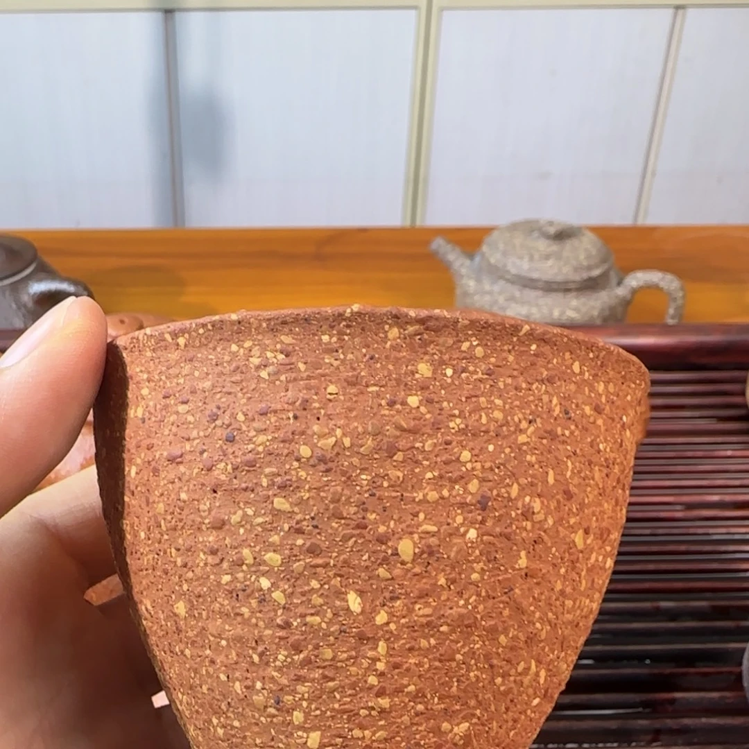 *****紫砂茶壶八目红降洗砂主人杯150cc