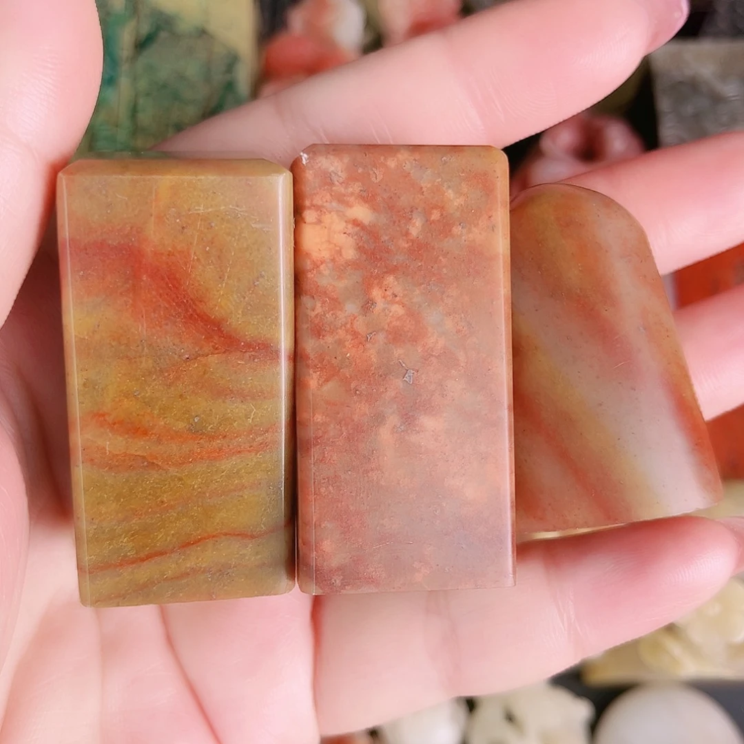 寿山石印石三连章