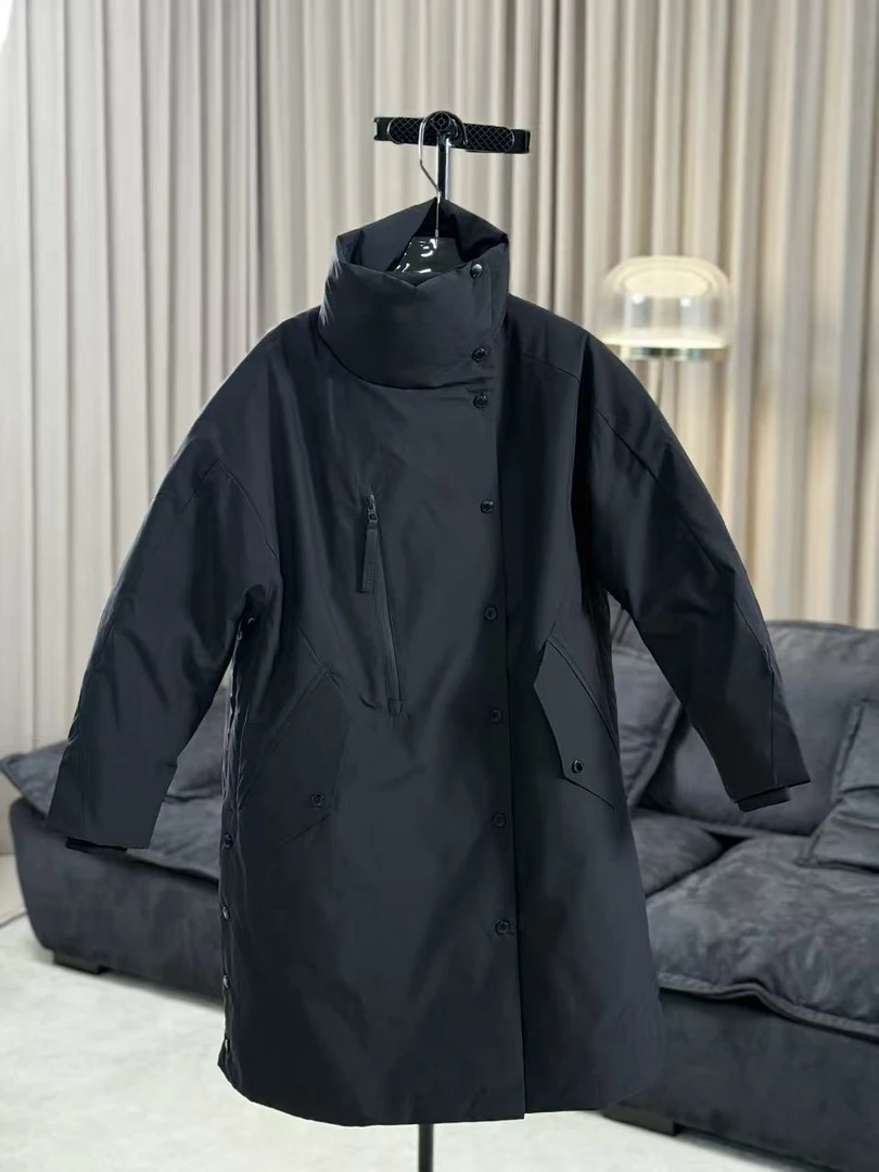 【柳青女装】2025冬季新款立领中长款羽绒服保暖时尚百搭