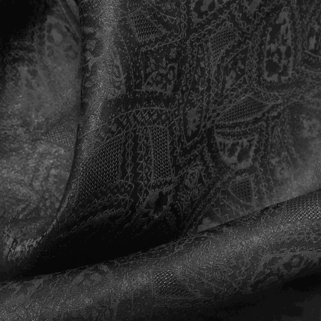 非遗承传了系列 蕾丝纹桑波缎面料 28姆米门幅114