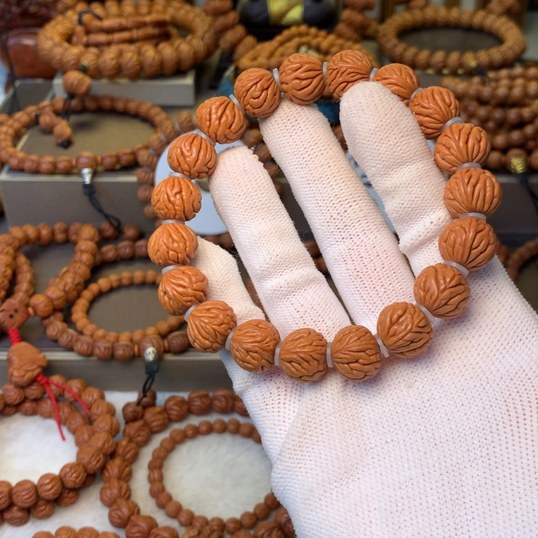 桃核手串秦岭龙纹