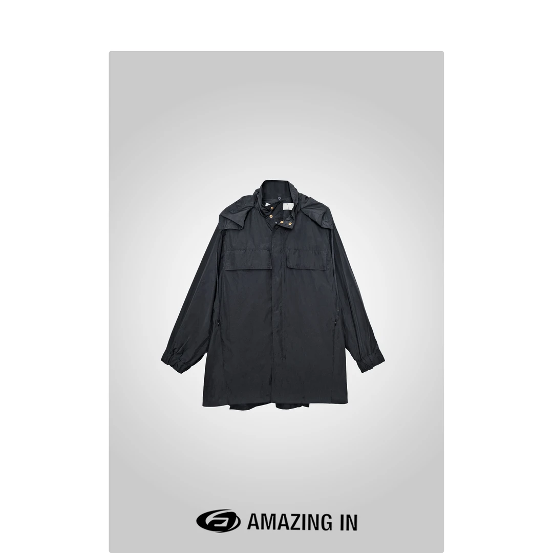 AMAZING IN | 立体剪裁 | 工装风轻薄连帽外套A240809-ZE-99460