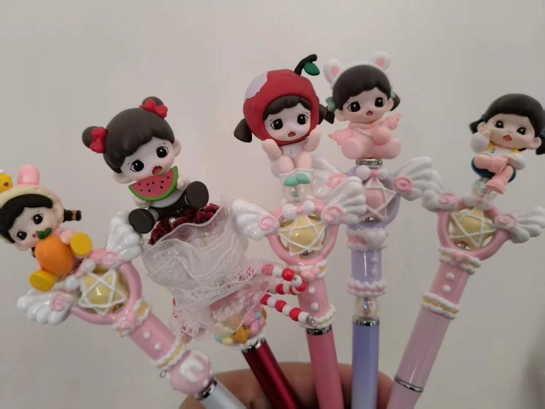 手工笔串珠萌粒笔diy手工潮玩