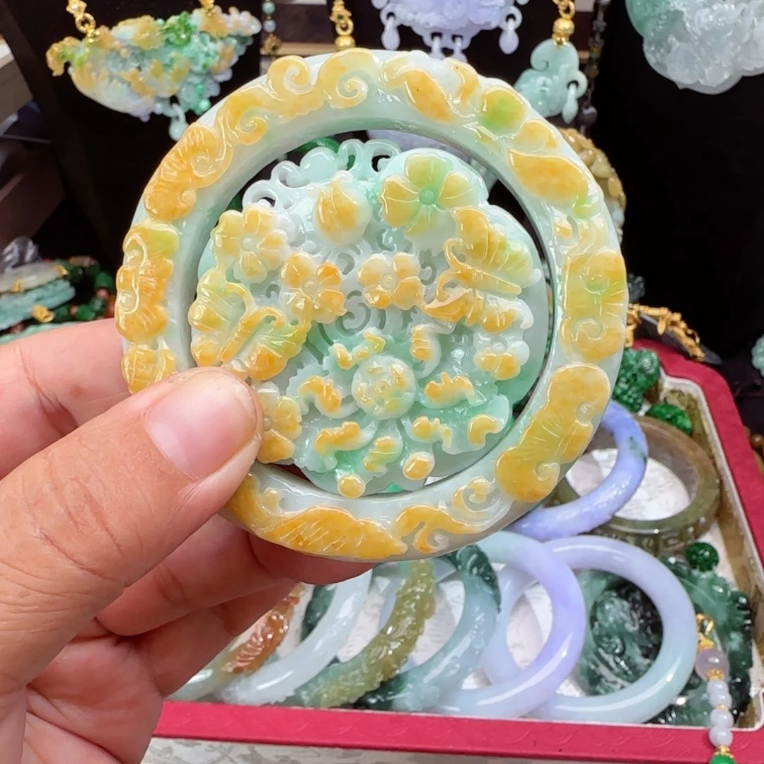 翡翠未镶嵌颈饰仿古55 56