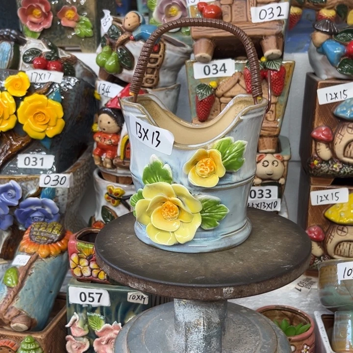 紫砂花盆粗陶材质多肉花盆