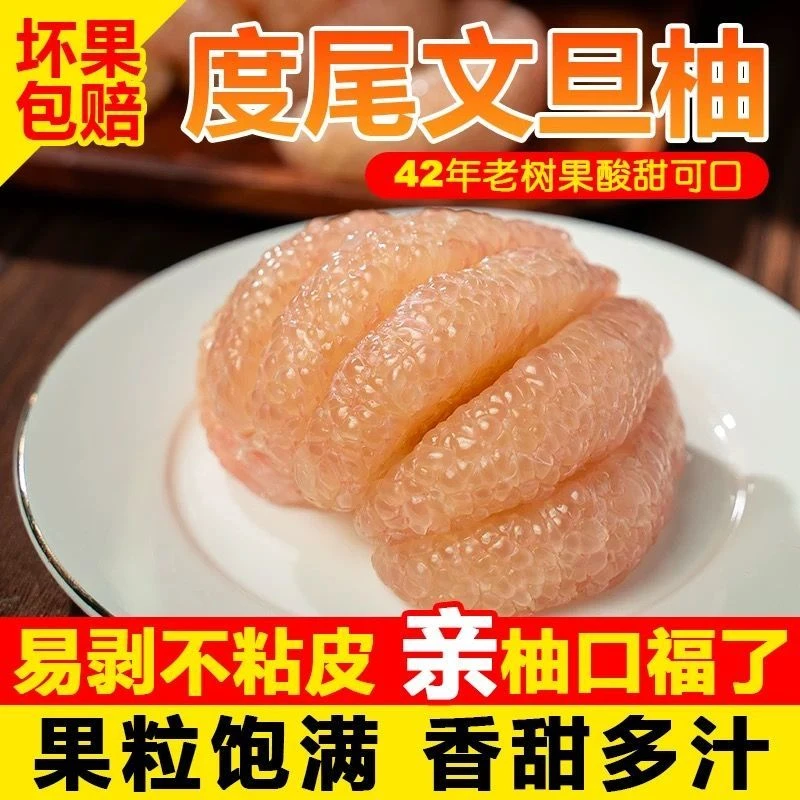 福建仙游正宗度尾文旦柚老树无孔红心蜜柚子当季现摘孕妇新鲜水果