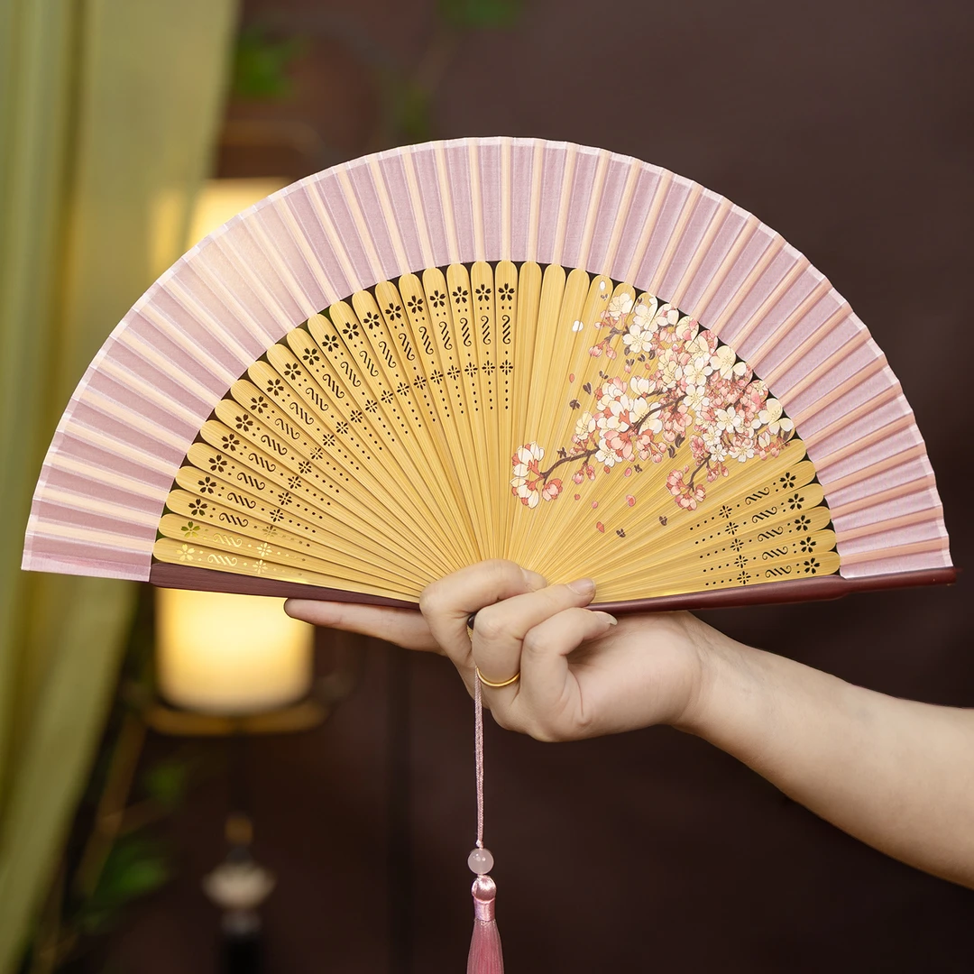 扇子折扇中国风竹扇女扇日式折扇女绢扇夏季古风舞蹈折叠礼品扇