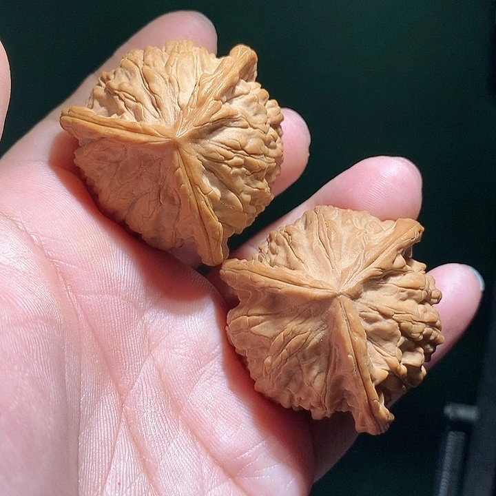 文玩核桃把件45糖三角全品