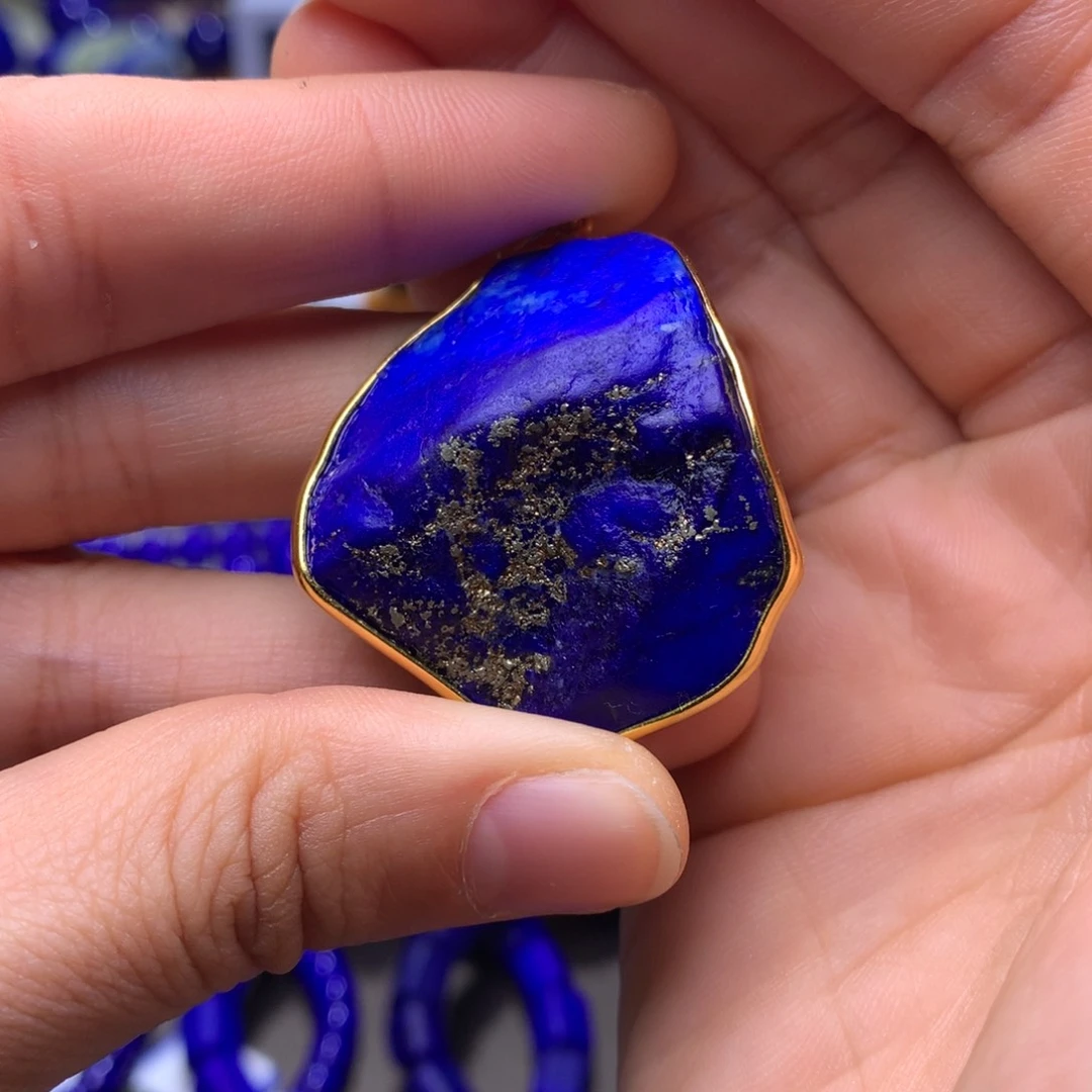 青金石吊坠(不含链)银S925镶嵌